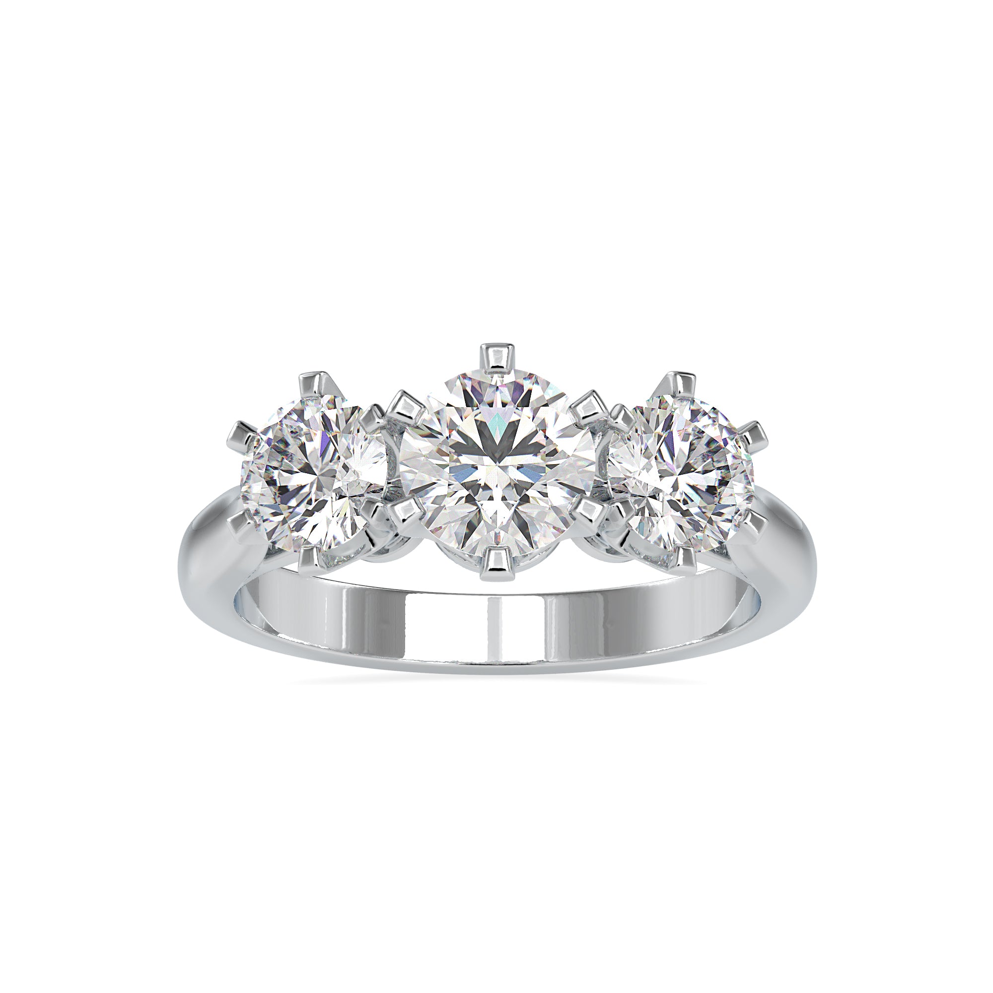 30-Pointer Solitaire Platinum Engagement Ring JL PT 0061   Jewelove.US