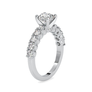 0.30cts. Solitaire Platinum Diamond Shank Engagement Ring JL PT 0067-A   Jewelove.US