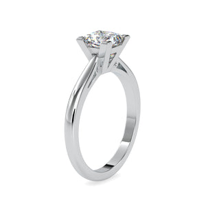 0.30cts. Princess Cut Diamond Solitaire Platinum Engagement Ring JL PT 0074-A   Jewelove.US