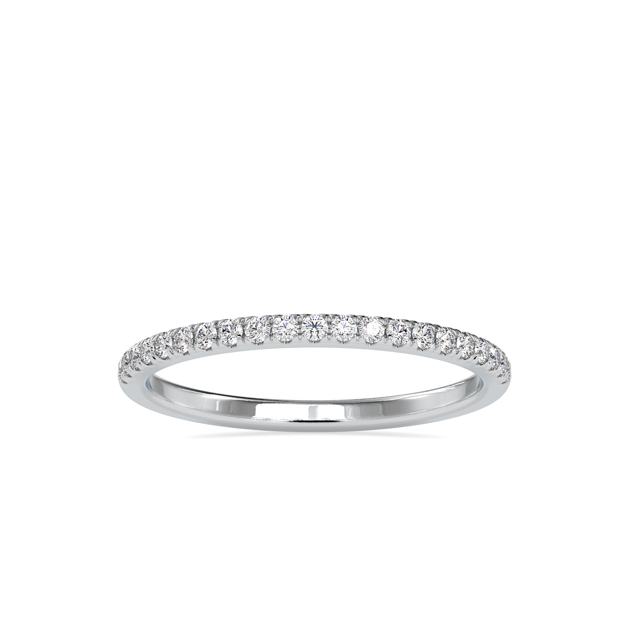 Half Eternity Platinum Ring with Diamonds JL PT 0088   Jewelove.US