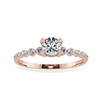 Load image into Gallery viewer, 0.70cts. Solitaire Diamond Accents 18K Rose Gold Ring JL AU 1202R-B   Jewelove.US
