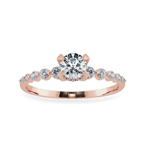 0.70cts. Solitaire Diamond Accents 18K Rose Gold Ring JL AU 1202R-B   Jewelove.US