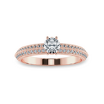 Load image into Gallery viewer, 0.50cts. Solitaire Diamond Split Shank 18K Rose Gold Ring JL AU 1185R-A   Jewelove.US
