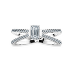 Load image into Gallery viewer, 30-Pointer Emerald Cut Solitaire Diamond Split Shank Platinum Ring JL PT 1172   Jewelove.US
