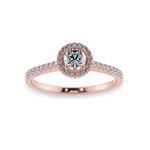 Load image into Gallery viewer, 0.70cts. Solitaire Diamond Halo Shank 18K Rose Gold Ring JL AU 1193R-B   Jewelove.US
