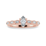 Load image into Gallery viewer, 0.30cts. Marquise Cut Solitaire Diamond Accents 18K Rose Gold Ring JL AU 2019R   Jewelove.US
