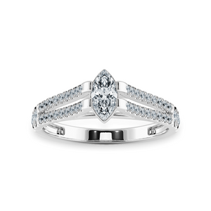 0.50cts Marquise Cut Solitaire Diamond Split Shank Platinum Ring JL PT 1184-A   Jewelove.US