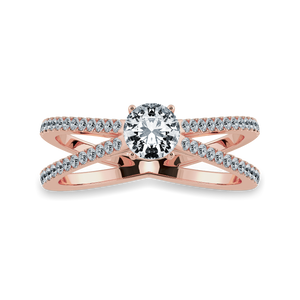 30-Pointer Solitaire Diamond Split Shank 18K Rose Gold Ring JL AU 1169R   Jewelove.US