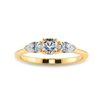 Load image into Gallery viewer, 0.50cts. Solitaire with Pear Cut Diamond Accents 18K Yellow Gold Ring JL AU 2020Y-A   Jewelove.US
