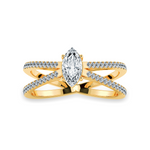 Load image into Gallery viewer, 50-Pointer Marquise Cut Solitaire Diamond Split Shank 18K Yellow Gold Ring JL AU 1176Y-A   Jewelove.US
