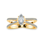 Load image into Gallery viewer, 30-Pointer Marquise Cut Solitaire Diamond Split Shank 18K Yellow Gold Ring JL AU 1176Y   Jewelove.US
