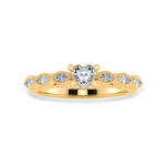 Load image into Gallery viewer, 0.70cts. Heart Cut Solitaire with Marquise Cut Diamond Accents 18K Yellow Gold Ring JL AU 2016Y-B   Jewelove.US
