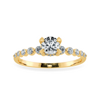 Load image into Gallery viewer, 0.50cts. Solitaire Diamond Accents 18K Yellow Gold Ring JL AU 1202Y-A   Jewelove.US
