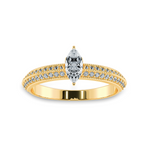 Load image into Gallery viewer, 50-Pointer Marquise Cut Solitaire Diamond Split Shank 18K Yellow Gold Ring JL AU 1192Y-A   Jewelove.US
