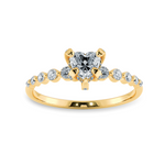 Load image into Gallery viewer, 0.30cts. Heart Cut Solitaire Halo Diamond Accents 18K Yellow Gold Ring JL AU 2007Y   Jewelove.US
