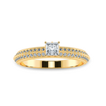 Load image into Gallery viewer, 0.70cts. Princess Cut Solitaire Diamond Split Shank 18K Yellow Gold Ring JL AU 1186Y-B   Jewelove.US
