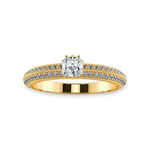 Load image into Gallery viewer, 0.70cts. Cushion Cut Solitaire Diamond Split Shank 18K Yellow Gold Ring JL AU 1187Y-B   Jewelove.US
