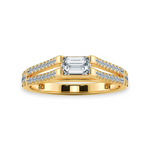 Load image into Gallery viewer, 0.70cts. Emerald Cut Solitaire Diamond Split Shank 18K Yellow Gold Ring JL AU 1180Y-B   Jewelove.US
