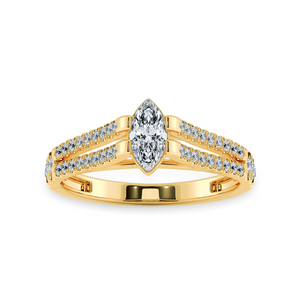 30-Pointer Marquise Cut Solitaire Diamond Split Shank 18K Yellow Gold Ring JL AU 1184Y   Jewelove.US