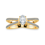 Load image into Gallery viewer, 30-Pointer Oval Cut Solitaire Diamond Split Shank 18K Yellow Gold Ring JL AU 1174Y   Jewelove.US
