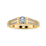 Load image into Gallery viewer, 0.70cts. Solitaire Diamond Split Shank 18K Yellow Gold Solitaire Ring JL AU 1177Y-C   Jewelove.US
