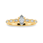 Load image into Gallery viewer, 0.30ts. Marquise Cut Solitaire Diamond Accents 18K Yellow Gold Ring JL AU 2019Y   Jewelove.US
