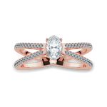 Load image into Gallery viewer, 30-Pointer Oval Cut Solitaire Diamond Split Shank 18K Rose Gold Ring JL AU 1174R   Jewelove.US
