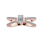 Load image into Gallery viewer, 30-Pointer Emerald Cut Solitaire Diamond Split Shank 18K Rose Gold Ring JL AU 1172R   Jewelove.US
