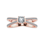 Load image into Gallery viewer, 30-Pointer Cushion Cut Solitaire Diamond Split Shank 18K Rose Gold Ring JL AU 1171R   Jewelove.US
