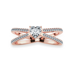 Load image into Gallery viewer, 30-Pointer Heart Cut Solitaire Diamond Split Shank 18K Rose Gold Ring JL AU 1173R   Jewelove.US
