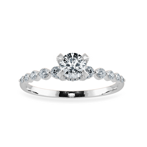 0.50cts Solitaire Diamond Accents Platinum Ring JL PT 1202-A   Jewelove.US