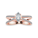 Load image into Gallery viewer, 30-Pointer Marquise Cut Solitaire Diamond Split Shank 18K Rose Gold Ring JL AU 1176R   Jewelove.US
