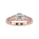 Load image into Gallery viewer, 0.70cts. Pear Cut Solitaire Diamond Split Shank 18K Rose Gold Ring JL AU 1183R-B   Jewelove.US
