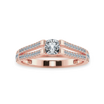 Load image into Gallery viewer, 0.70cts. Cushion Cut Solitaire Diamond Split Shank 18K Rose Gold Ring JL AU 1179R-B   Jewelove.US
