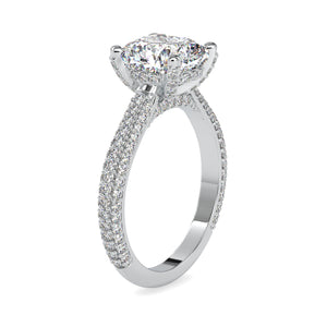 0.70cts. Cushion Cut Solitaire Platinum Diamond Engagement Ring JL PT 0103   Jewelove.US