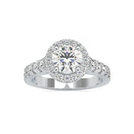 Load image into Gallery viewer, 0.30cts Solitaire Halo Diamond Shank Platinum Engagement Ring JL PT 0106-A   Jewelove.US
