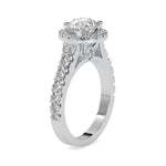 Load image into Gallery viewer, 0.30cts Solitaire Halo Diamond Shank Platinum Engagement Ring JL PT 0106-A   Jewelove.US
