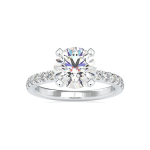 0.30cts. Solitaire Platinum Diamond Shank Engagement Ring JL PT 0114-B   Jewelove.US