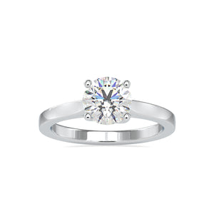 0.50cts. Solitaire Platinum Solitaire Engagement Ring JL PT 0128   Jewelove.US