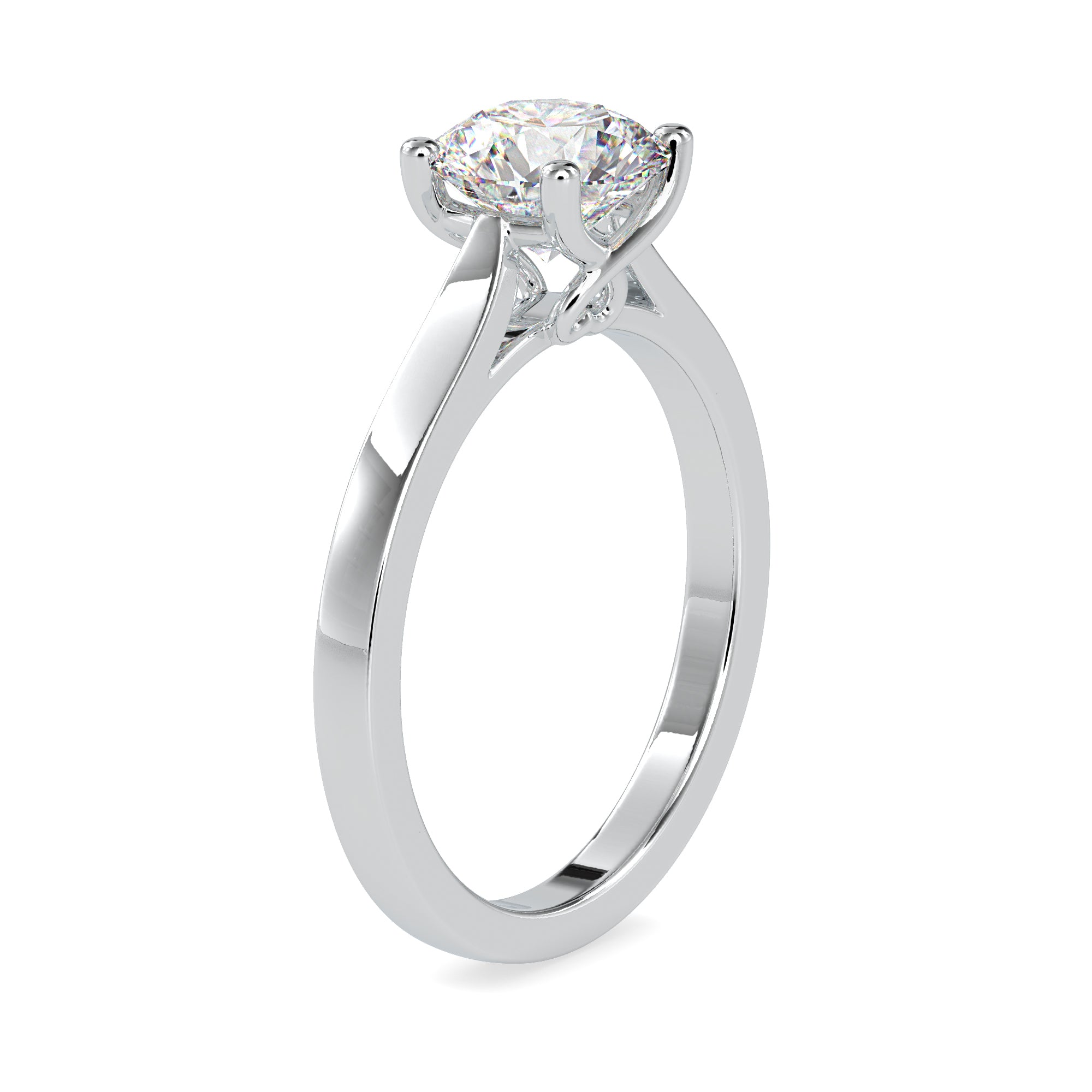 0.50cts. Solitaire Platinum Solitaire Engagement Ring JL PT 0128   Jewelove.US