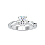 Load image into Gallery viewer, 0.50cts. Solitaire Platinum Twisted Shank Engagement Ring JL PT 0137-A   Jewelove.US
