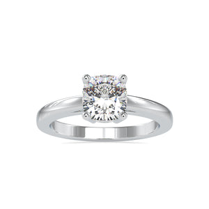 30-Pointer Cushion Cut Solitaire Platinum Ring JL PT 0175   Jewelove.US