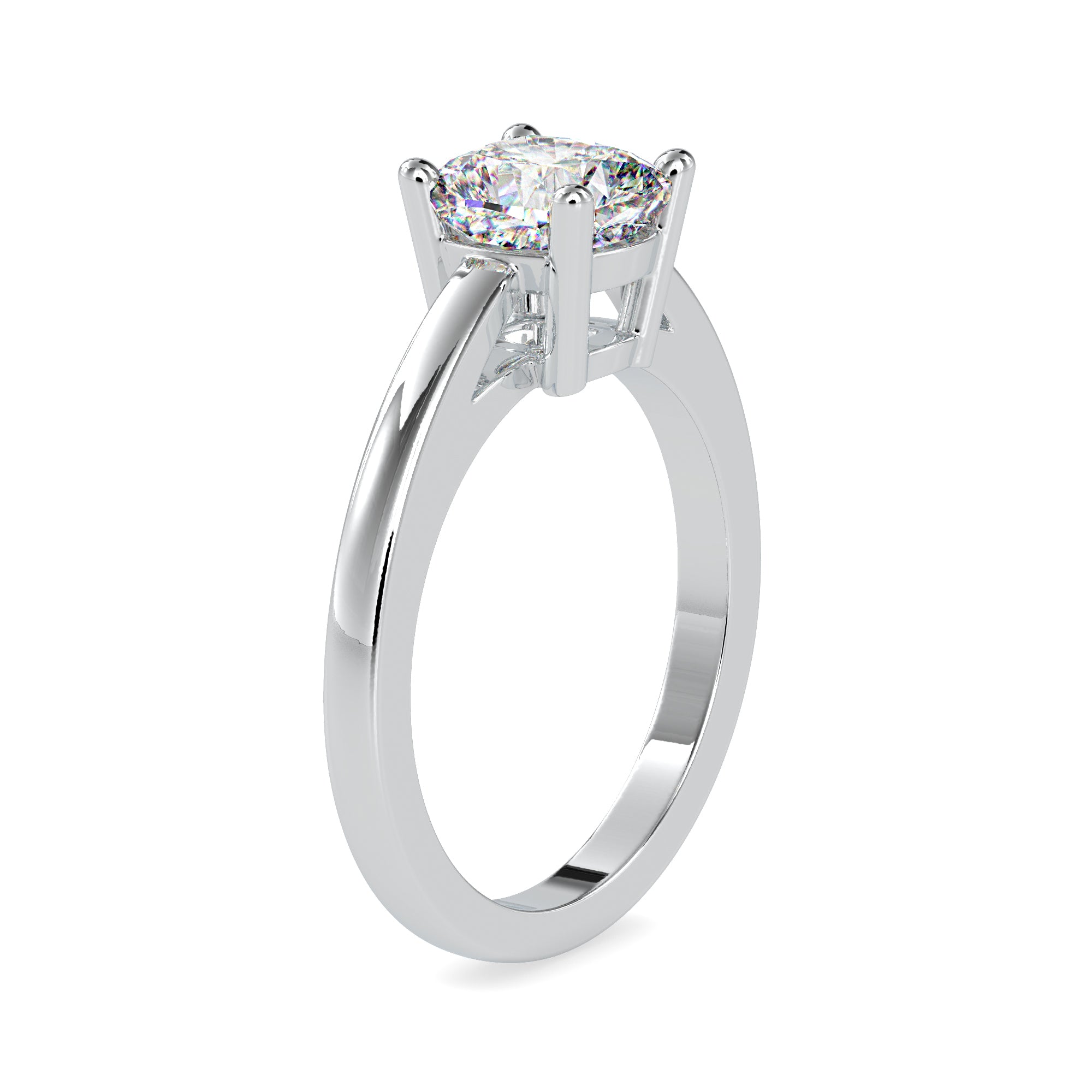 30-Pointer Cushion Cut Solitaire Platinum Ring JL PT 0175   Jewelove.US