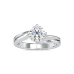 Load image into Gallery viewer, 30-Pointer Solitaire Platinum Twisted Shank Ring JL PT 0178   Jewelove.US
