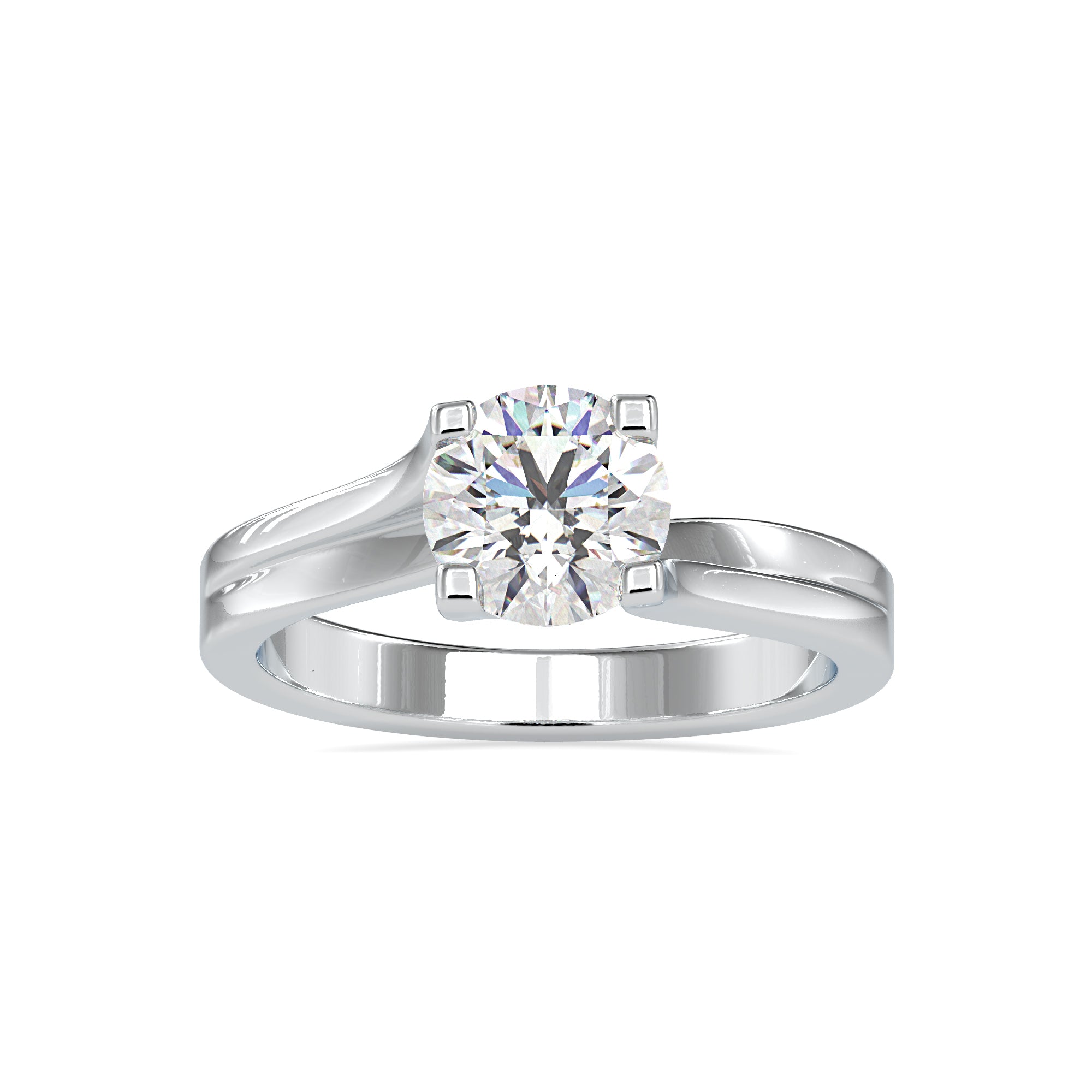 30-Pointer Solitaire Platinum Ring JL PT 0179   Jewelove.US