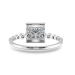 Load image into Gallery viewer, 20 Pointer Princess Cut Halo Diamond Accents Platinum Ring JL PT 2003-C   Jewelove.US
