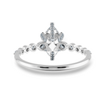 Load image into Gallery viewer, 0.50cts Marquise Cut Solitaire Halo Diamond Accents Platinum Ring JL PT 2010-A   Jewelove.US
