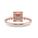 Load image into Gallery viewer, 0.50cts. Princess Cut Solitaire Halo Diamond Accents 18K Rose Gold Ring JL AU 2003R-A   Jewelove.US
