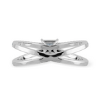 Load image into Gallery viewer, 0.70cts Princess Cut Solitaire Diamond Split Shank Platinum Ring JL PT 1170-B   Jewelove.US
