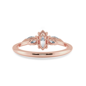 0.30cts. Marquise Cut Solitaire with Pear Cut Diamond Accents 18K Rose Gold Ring JL AU 1208R   Jewelove.US